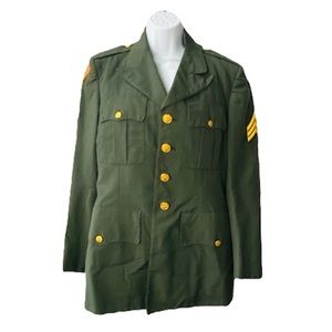 VINTAGE  US Army Official Military Jacket Size 36S